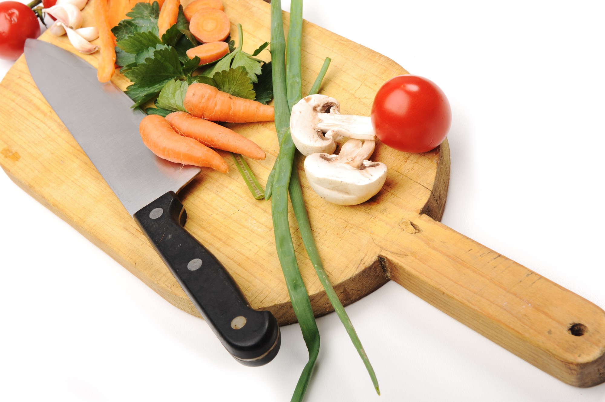 Close-up of precision knife work